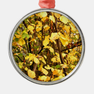 AUTUMN LEAVES METAL TREE DECORATION