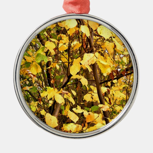 AUTUMN LEAVES METAL TREE DECORATION (Front)