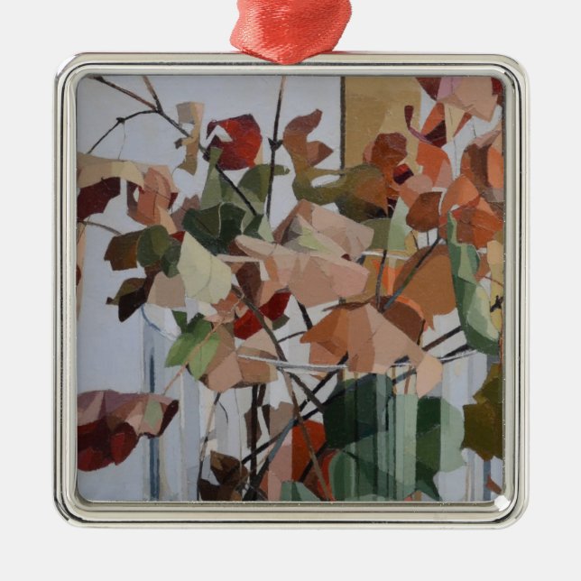Autumn Leaves Metal Tree Decoration (Front)