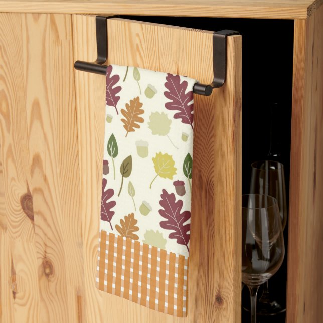 Autumn Leaves Microfiber Kitchen Towel (Thirds Fold)