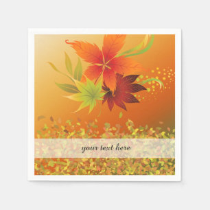 Autumn leaves napkin