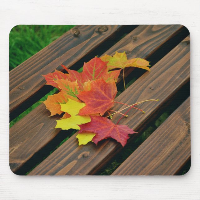 Autumn leaves, Nature, Maple leaves Mouse Mat (Front)