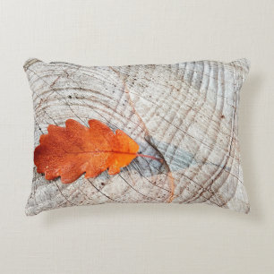 autumn leaves oak leaf wood decorative cushion