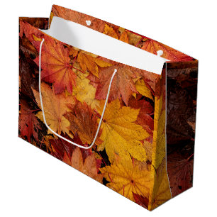 AUTUMN LEAVES OF GOLD LARGE GIFT BAG