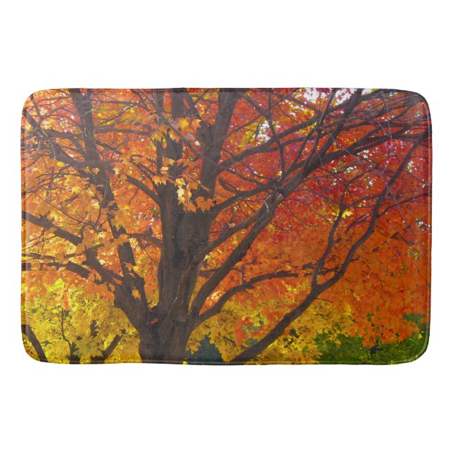 Autumn Leaves of Yellow and Orange Photo Bath Mat (Front)