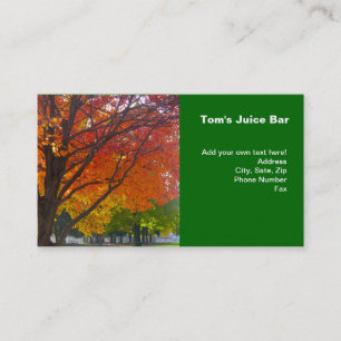 Autumn Leaves of Yellow and Orange Photo Business Card