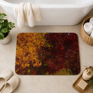 Autumn Leaves of Yellow and Purple Bath Mat