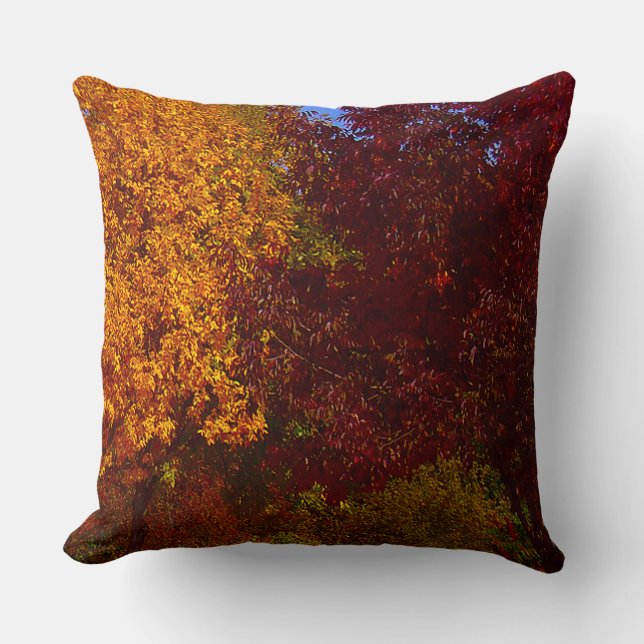 Autumn Leaves of Yellow and Purple, ZSSPG Cushion (Front)