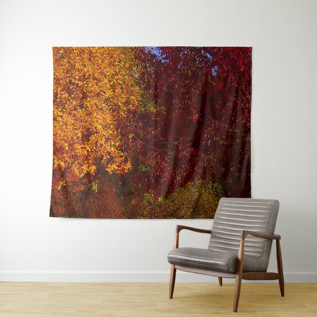 Autumn Leaves of Yellow and Purple, ZSSPG Tapestry (In Situ (Horizontal))