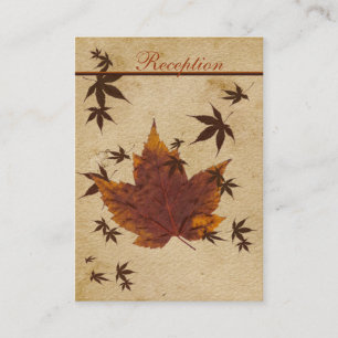 Autumn Leaves On Aged Paper II Enclosure Card