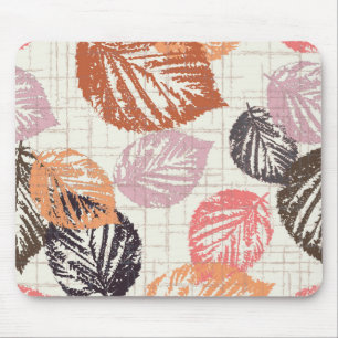 Autumn leaves on beige. mouse mat
