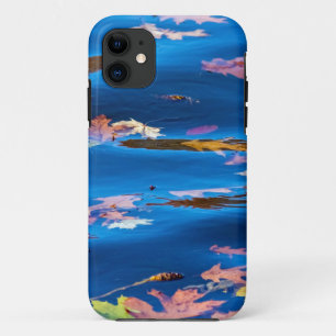 Autumn Leaves on Blue Water iPhone 11 Case