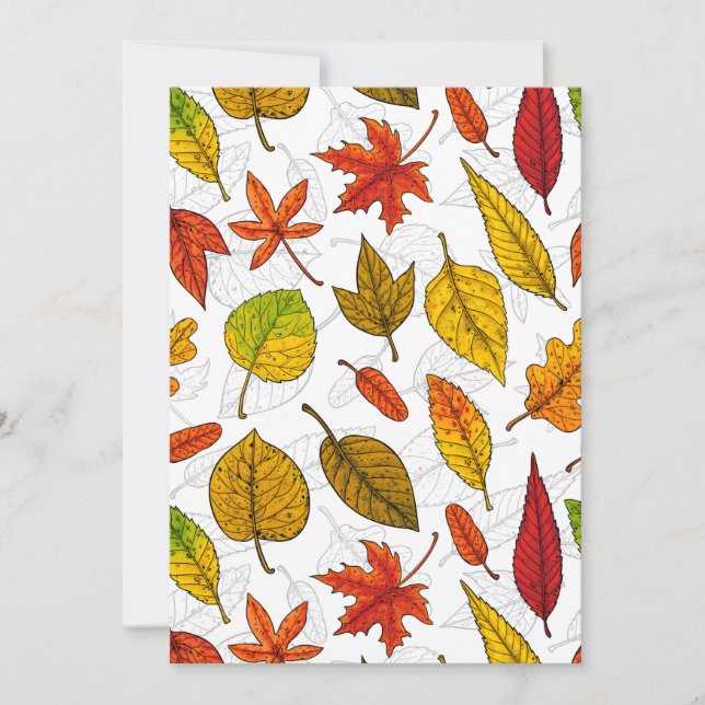 Autumn leaves on white (Front)