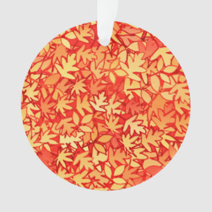 Autumn leaves, orange and gold ornament