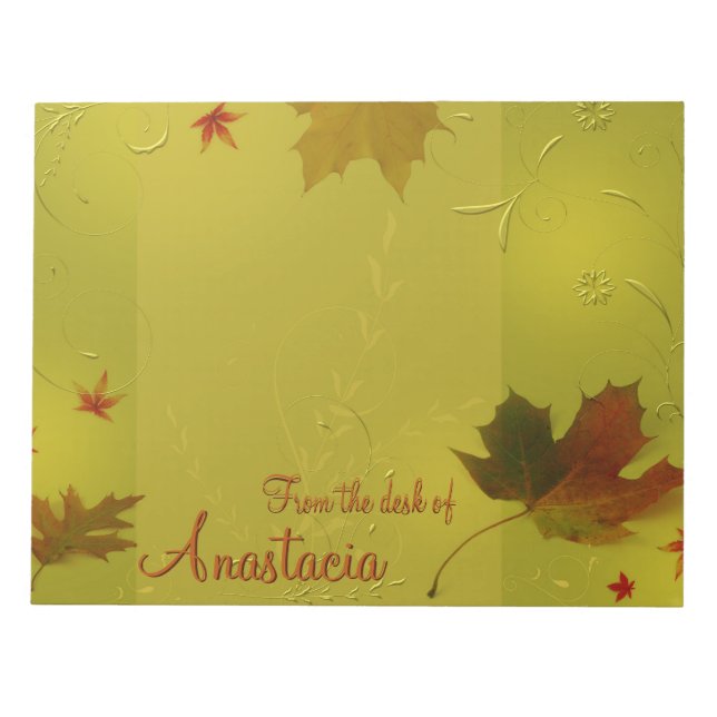 Autumn Leaves Ornaments - Notepad (Front)