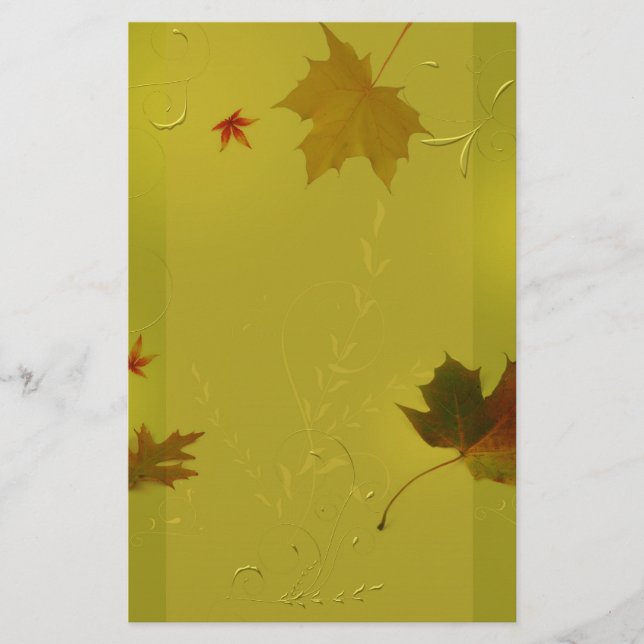 Autumn Leaves Ornaments - Stationery Letterhead (Front)