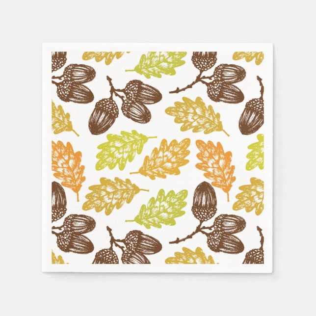Autumn Leaves Paper Napkins (Front)