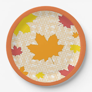 Autumn Leaves Paper Plate