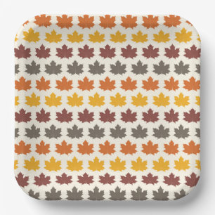 Autumn Leaves Paper Plate