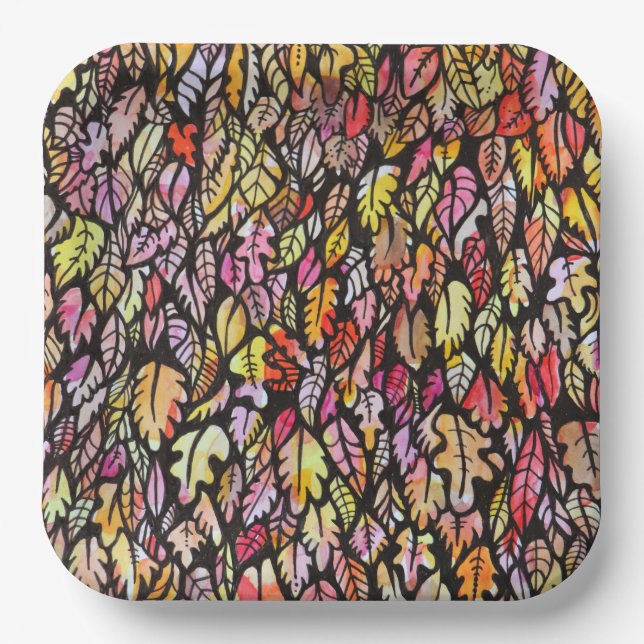 Autumn Leaves                                      Paper Plate (Front)