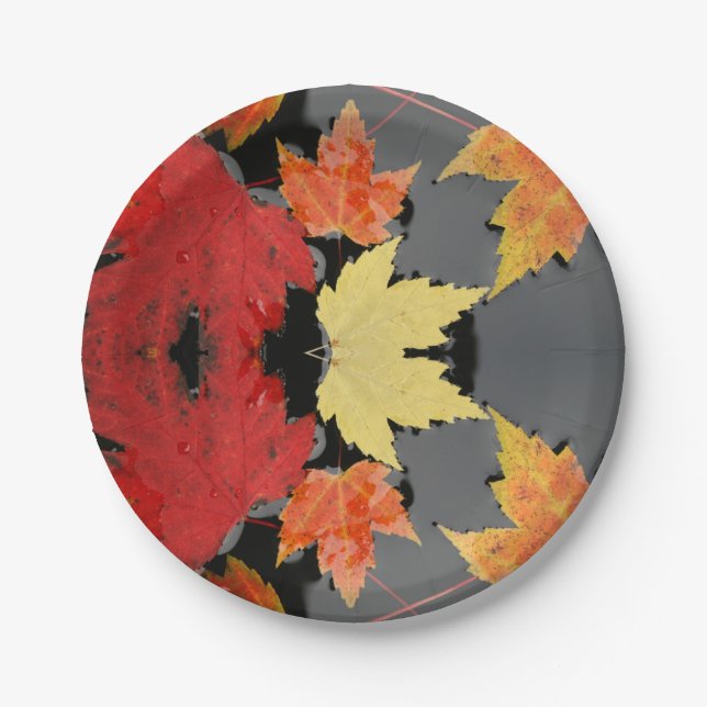 Autumn Leaves Paper Plate (Front)