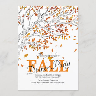Autumn Leaves Party Invitation