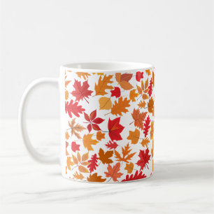 Autumn leaves pattern 02 coffee mug