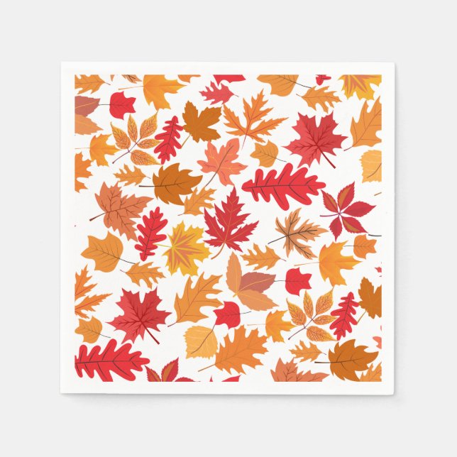 Autumn leaves pattern 02 napkin (Front)