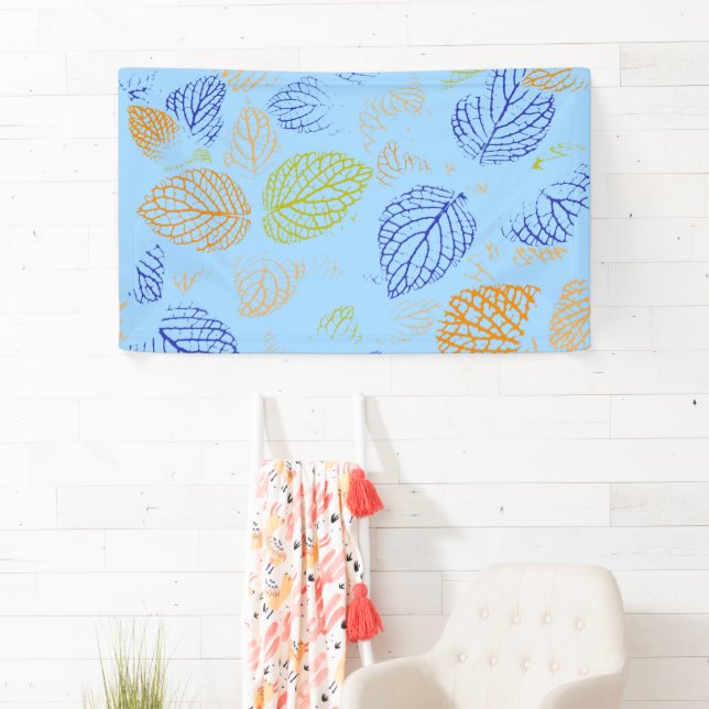 Autumn, Leaves Pattern 3 Banner (Insitu)