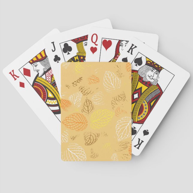 Autumn, Leaves Pattern 4 Playing Cards (Back)