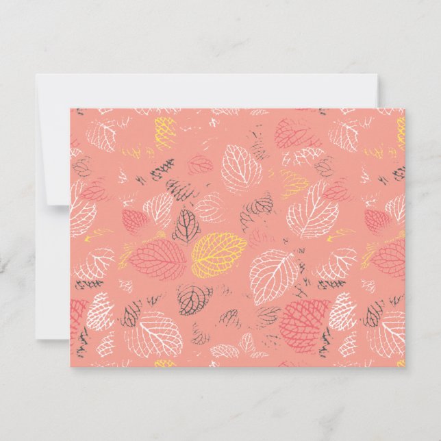 Autumn Leaves Pattern 5 Card (Front)