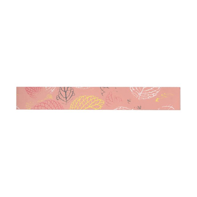Autumn Leaves Pattern 5 Wrap Around Label (Individual)