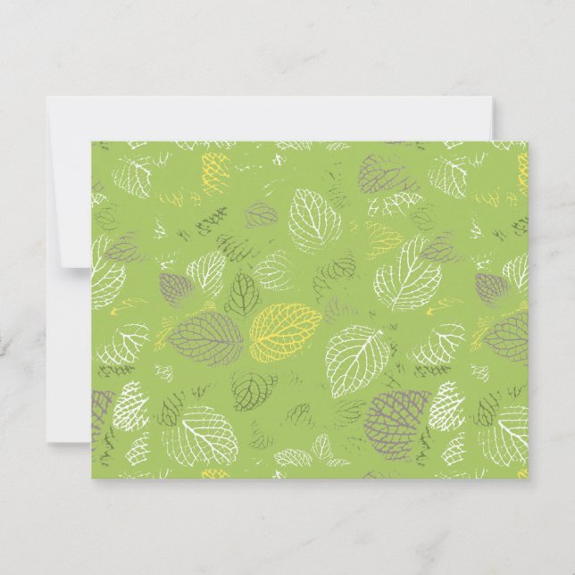 Autumn Leaves Pattern 6 Card (Front)