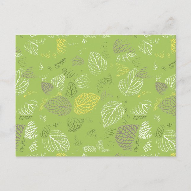 Autumn Leaves Pattern 6 Postcard (Front)