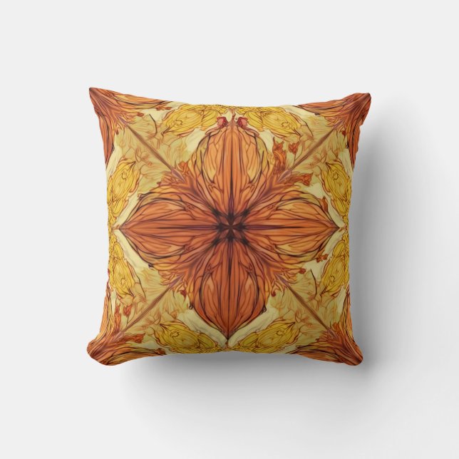 Autumn Leaves Pattern Cushion (Front)