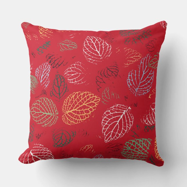 Autumn, Leaves Pattern Cushion (Front)