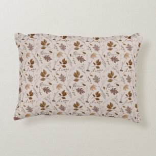 Autumn Leaves Pattern Decorative Cushion