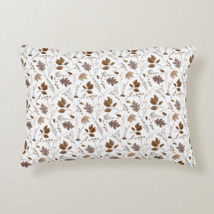 Autumn Leaves Pattern Decorative Cushion