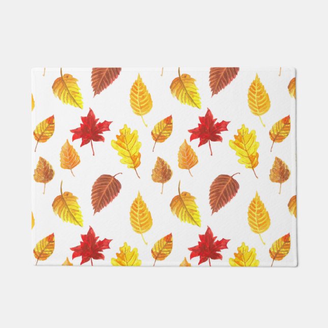 Autumn leaves pattern doormat (Front)