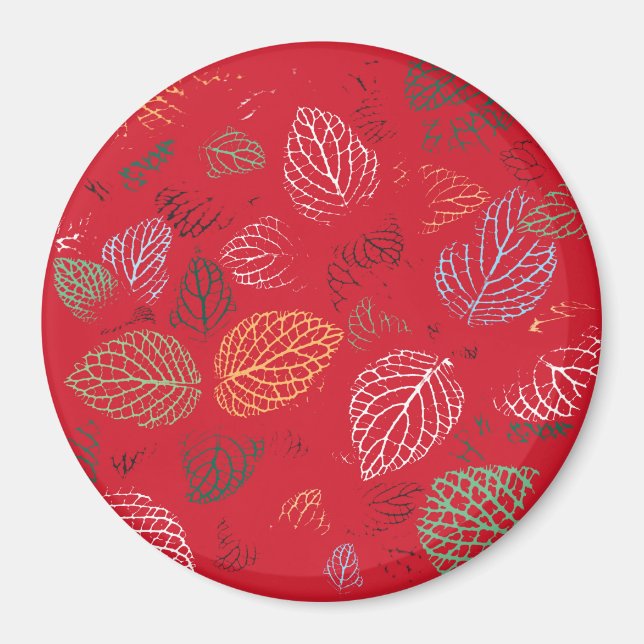 Autumn, Leaves Pattern Magnet (Front)