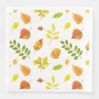 Autumn leaves pattern napkin