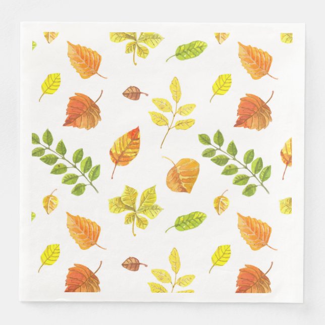 Autumn leaves pattern napkin (Front)
