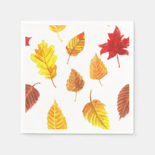 Autumn leaves pattern napkin