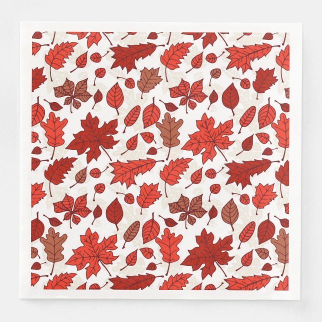 Autumn leaves pattern napkin (Front)