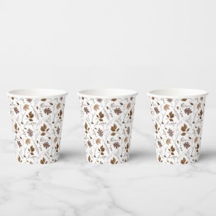 Autumn Leaves Pattern Paper Cups