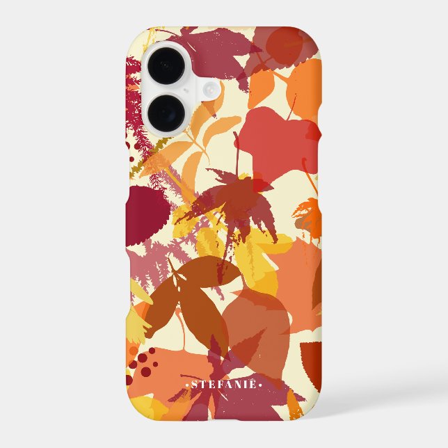 Autumn Leaves Pattern Personalised (Back)