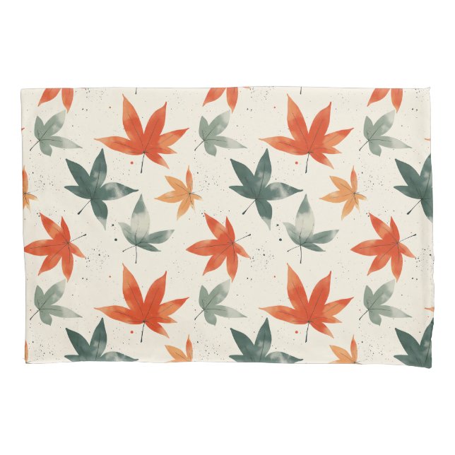 Autumn Leaves Pattern Pillowcase (Front)