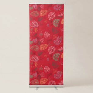 Autumn, Leaves Pattern Retractable Banner