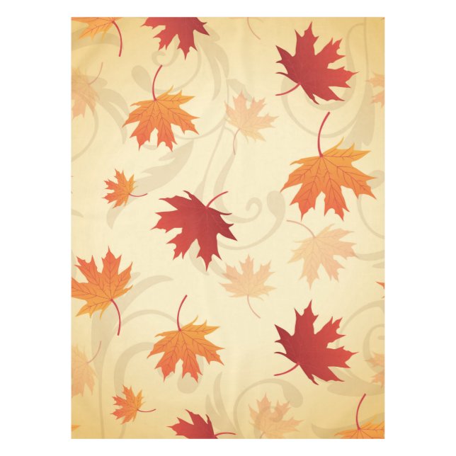 Autumn Leaves Pattern Tablecloth (Front)