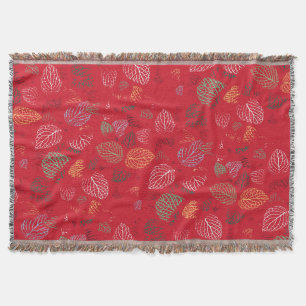 Autumn, Leaves Pattern Throw Blanket